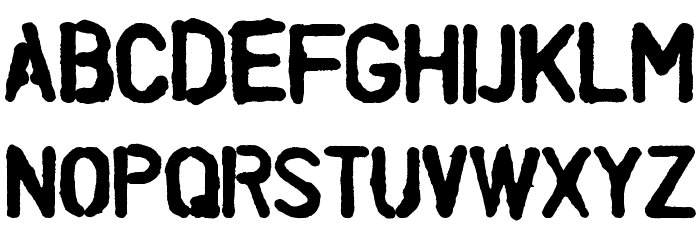 Budget Stencil Bleedy Font LOWERCASE