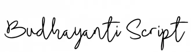Budhayanti Script  Frei Schriftart Herunterladen