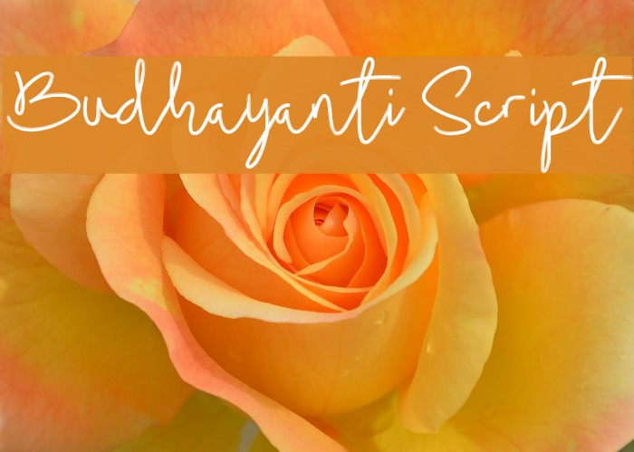 Budhayanti Script Font examples