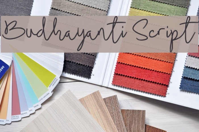Budhayanti Script Font examples