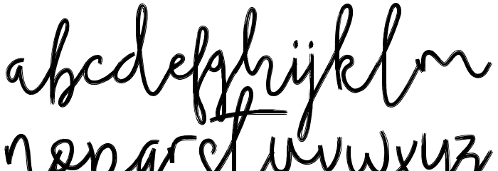 Budhayanti Script Font LOWERCASE