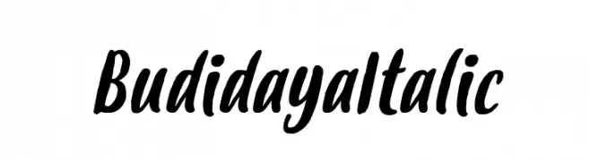 Budidaya Italic  Free Fonts Download