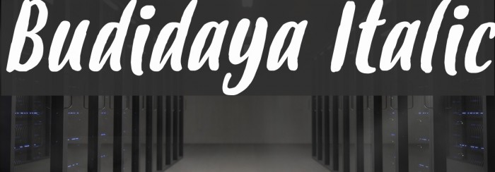 Budidaya Italic Font examples
