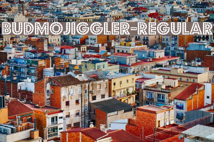 BudmoJiggler-Regular Font examples