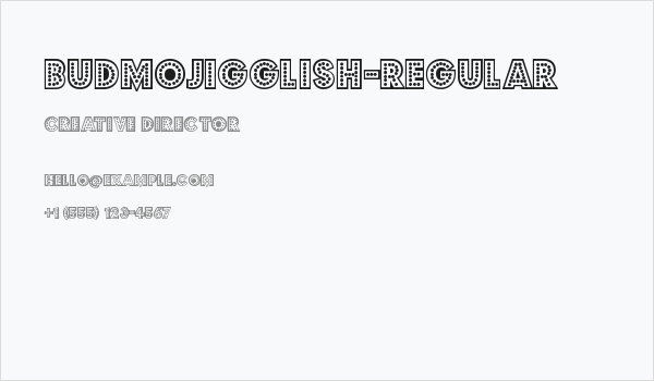 BudmoJigglish-Regular Business Card
