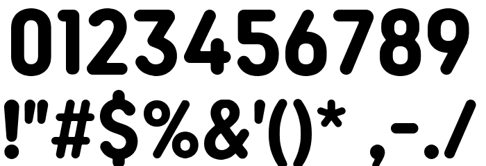 Budokan Rounded Bold Font OTHER CHARS