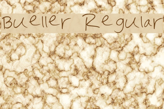 Bueller Regular Font examples