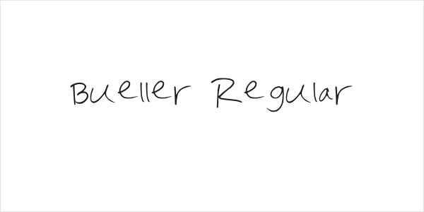 Bueller Regular Logo