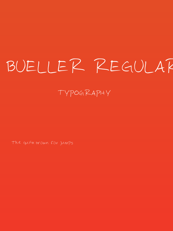 Bueller Regular Poster
