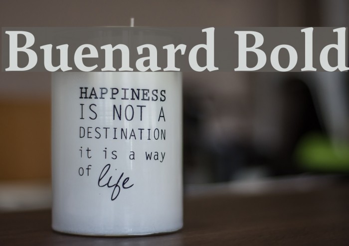 Buenard Bold Font examples