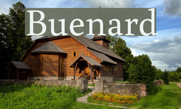 Buenard Font examples