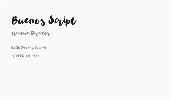 Buenos Script Business Card