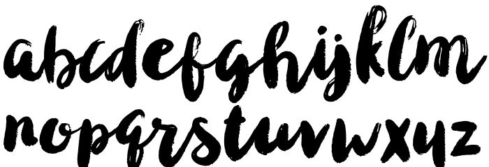 Buenos Script Font LOWERCASE
