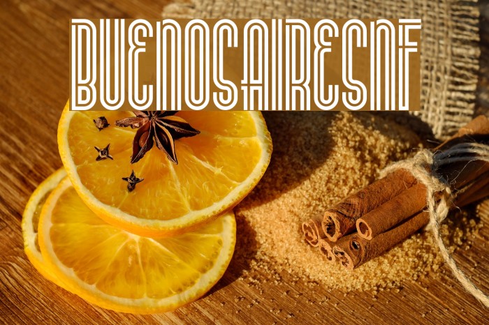 BuenosAiresNF Font examples
