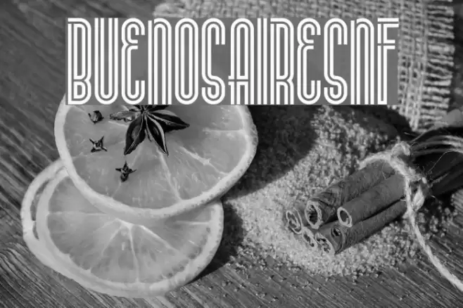 BuenosAiresNF Schriftart examples