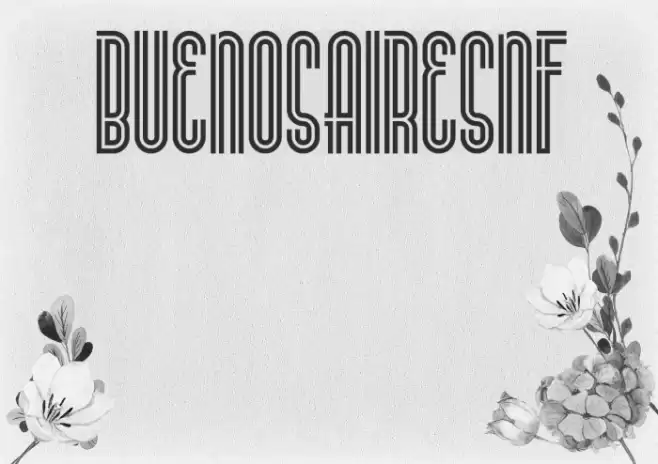 BuenosAiresNF Schriftart examples