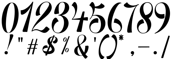 BufallyScript Font OTHER CHARS