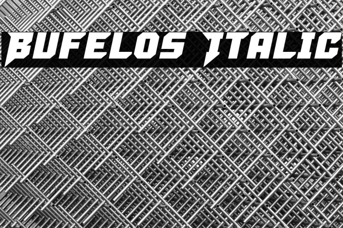 Bufelos Italic Example 1