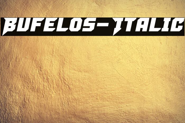 Bufelos-Italic Example 1