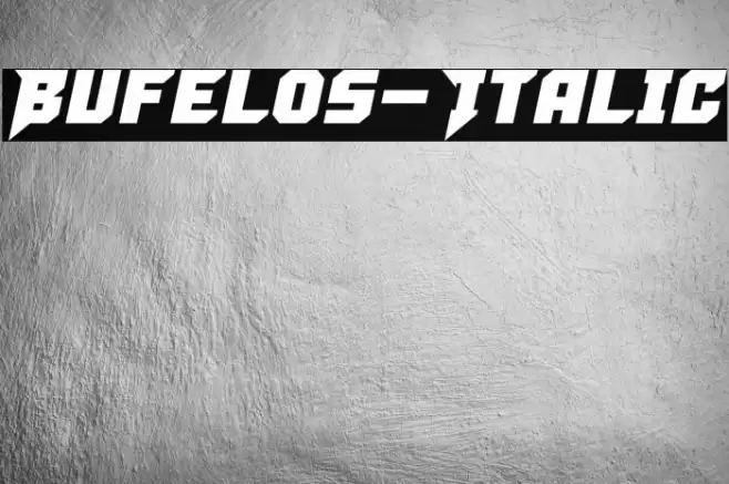 Bufelos-Italic Font examples