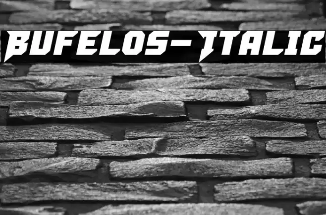 Bufelos-Italic Font examples