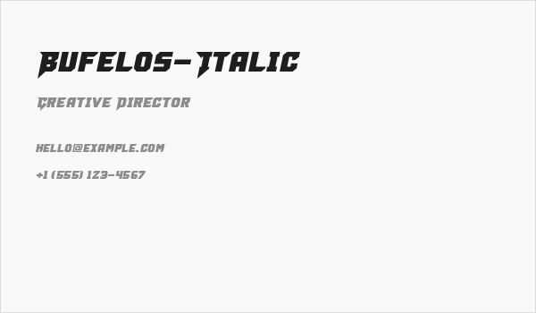 Bufelos-Italic Business Card