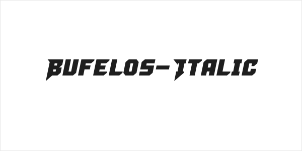 Bufelos-Italic Logo