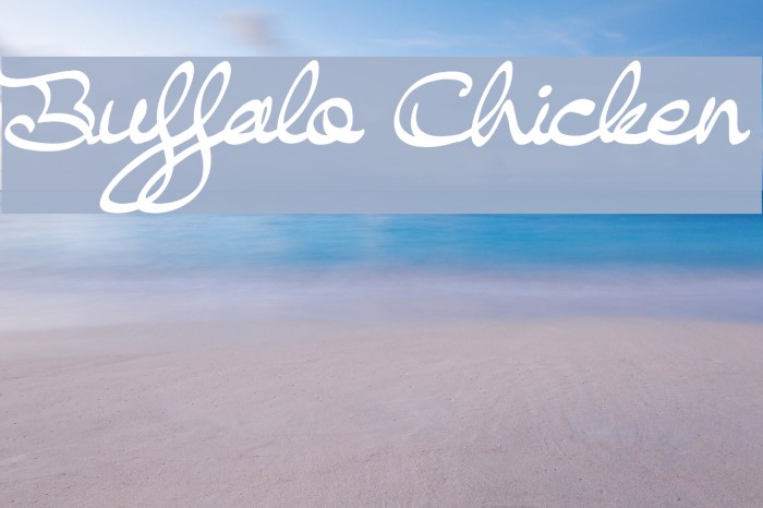 Buffalo Chicken Font examples