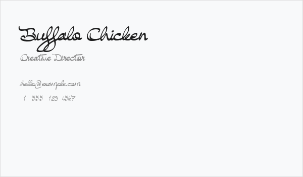 Buffalo Chicken Business Card