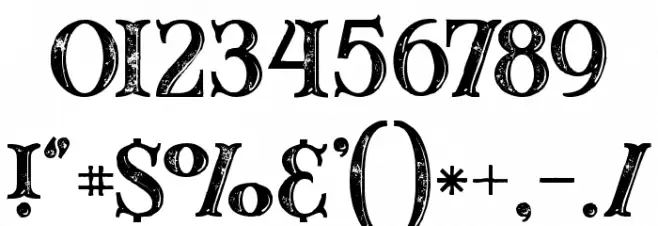 Buffalo Inline 2 Grunge Font OTHER CHARS