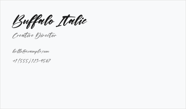 Buffalo Italic Business Card