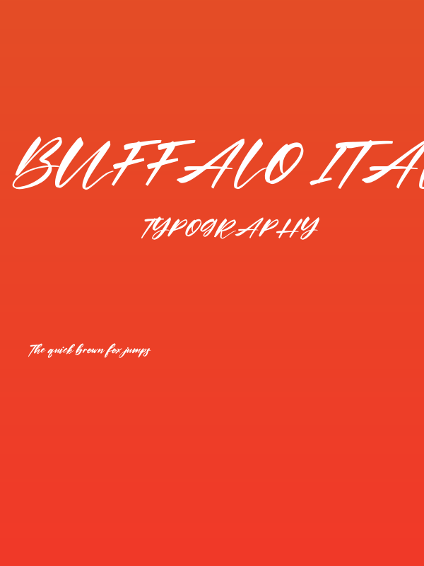Buffalo Italic Poster