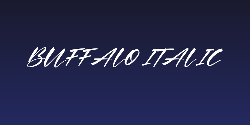 Buffalo Italic Social Header