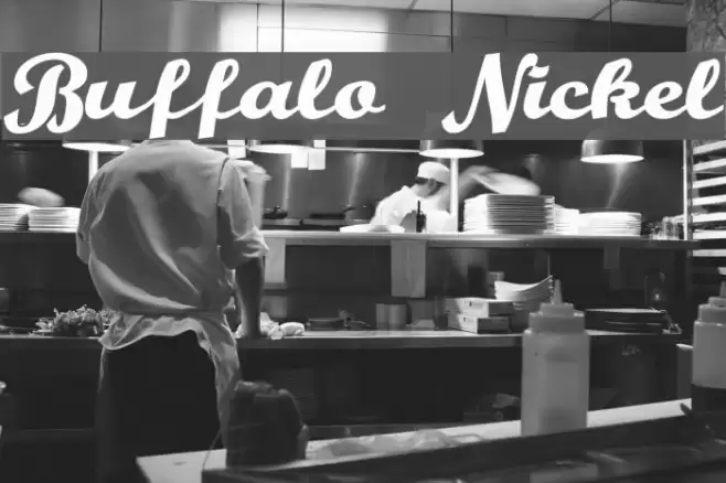 Buffalo Nickel Font examples