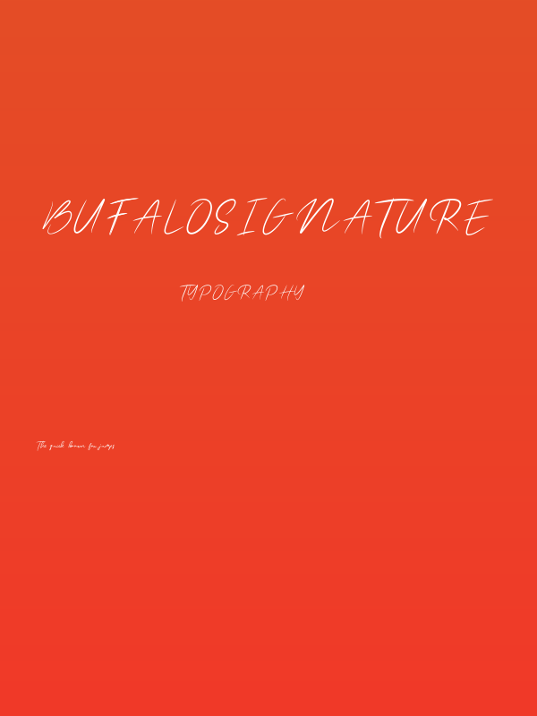 BuffaloSignature Poster