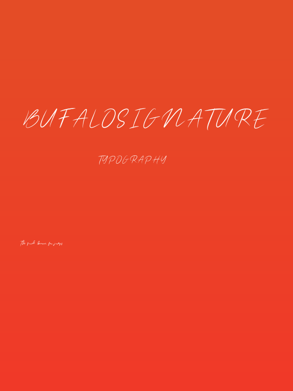 BuffaloSignature Poster