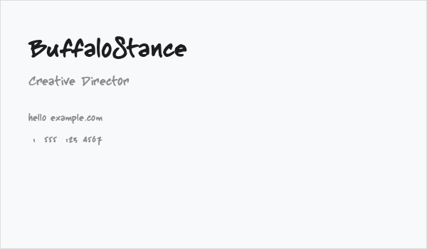 BuffaloStance Business Card