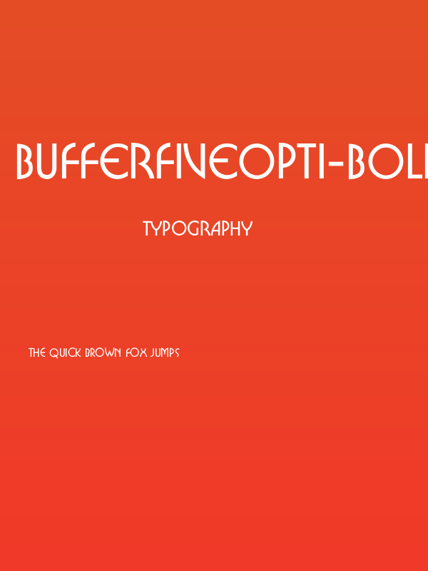 BufferFiveOpti-Bold Poster