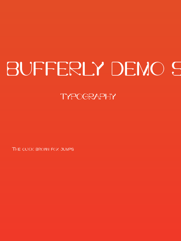 Bufferly Demo Serif Poster