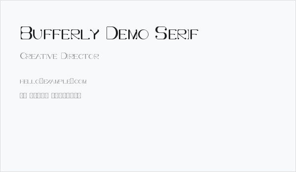 Bufferly Demo Serif Business Card