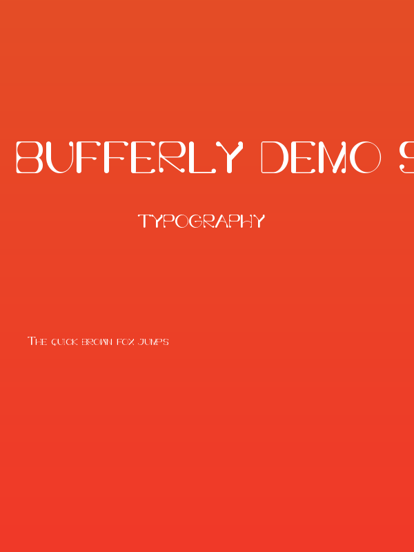 Bufferly Demo Serif Poster