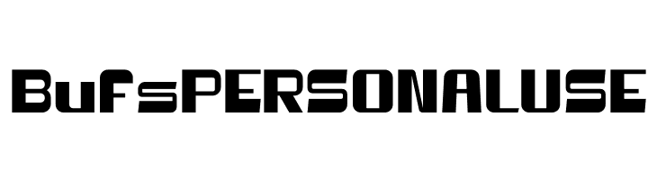 Bufs PERSONAL USE  Frei Schriftart Herunterladen