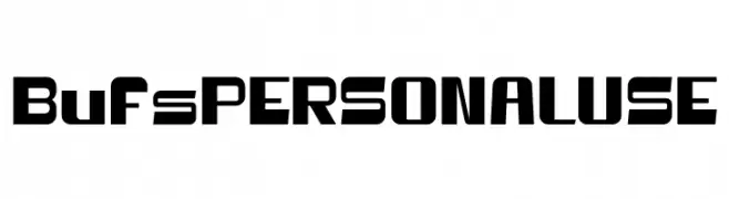 Bufs PERSONAL USE フォント