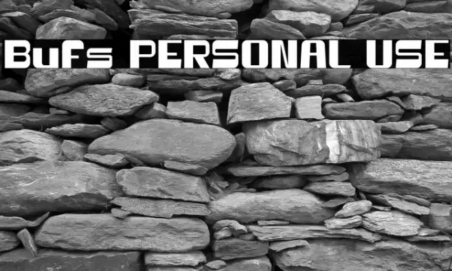 Bufs PERSONAL USE フォント examples