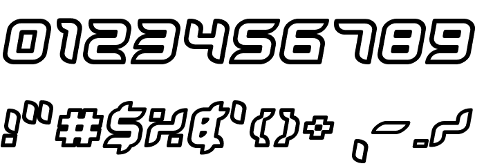 Bug2K Oblique フォント その他の文字