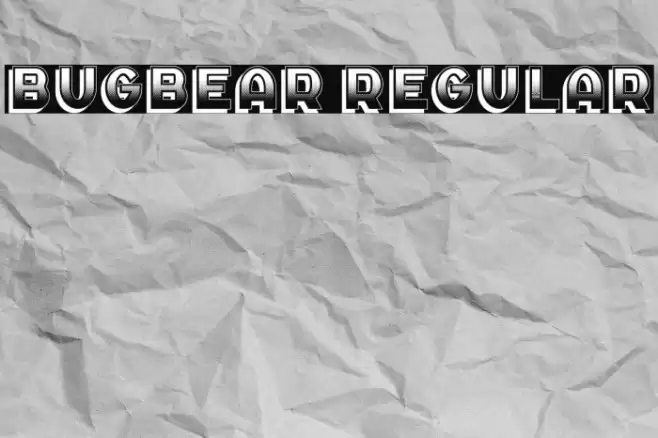 Bugbear Regular Font examples