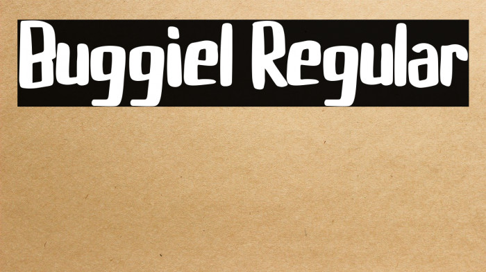 Buggiel Regular Font examples