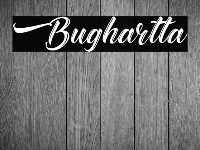 Bughartta Font examples