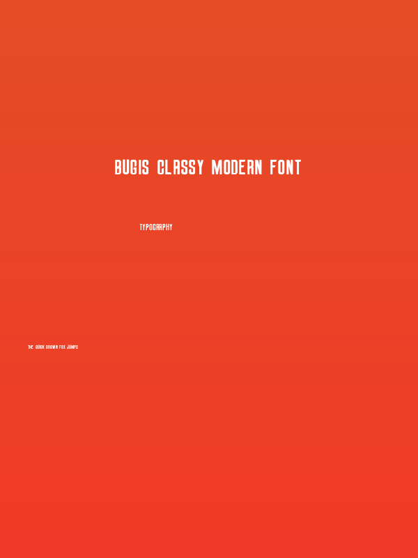 Bugis Classy Modern Font Poster