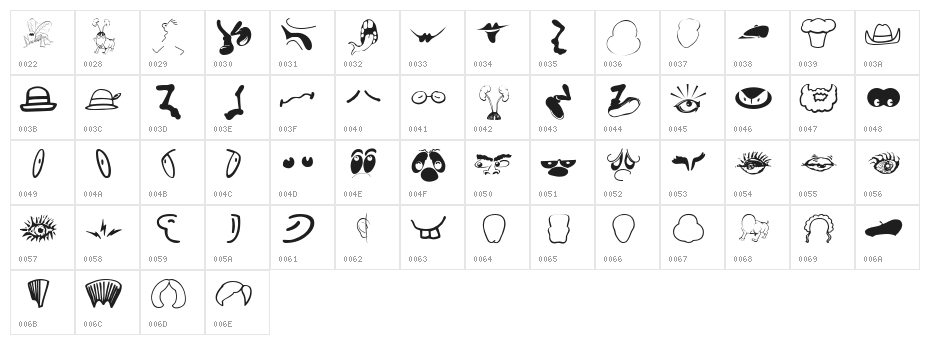 BuildYourOwnPeople Character Map